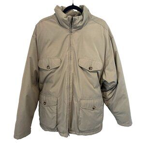 VTG Eddie Bauer Extreme Weather Premium Goose Down Parka Mens XXL Beige Jacket